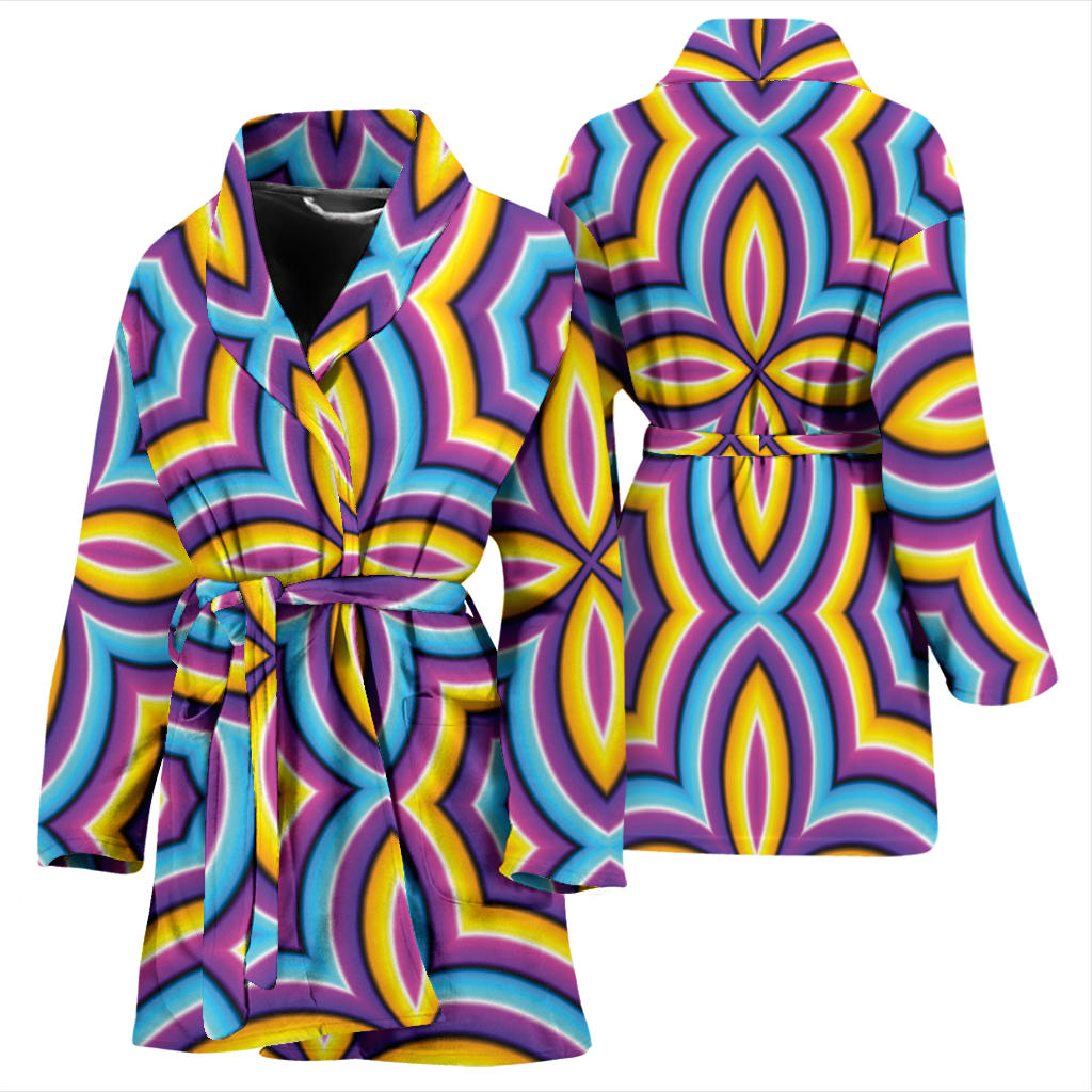 Optical illusion Pattern Print Design A03 Women Bathrobe