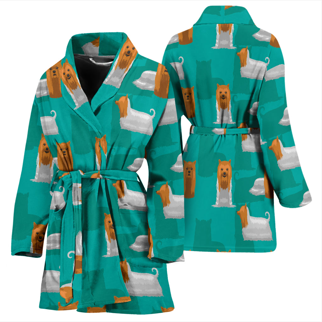 Silky Terriers Print Design LKS301 Women Bathrobe