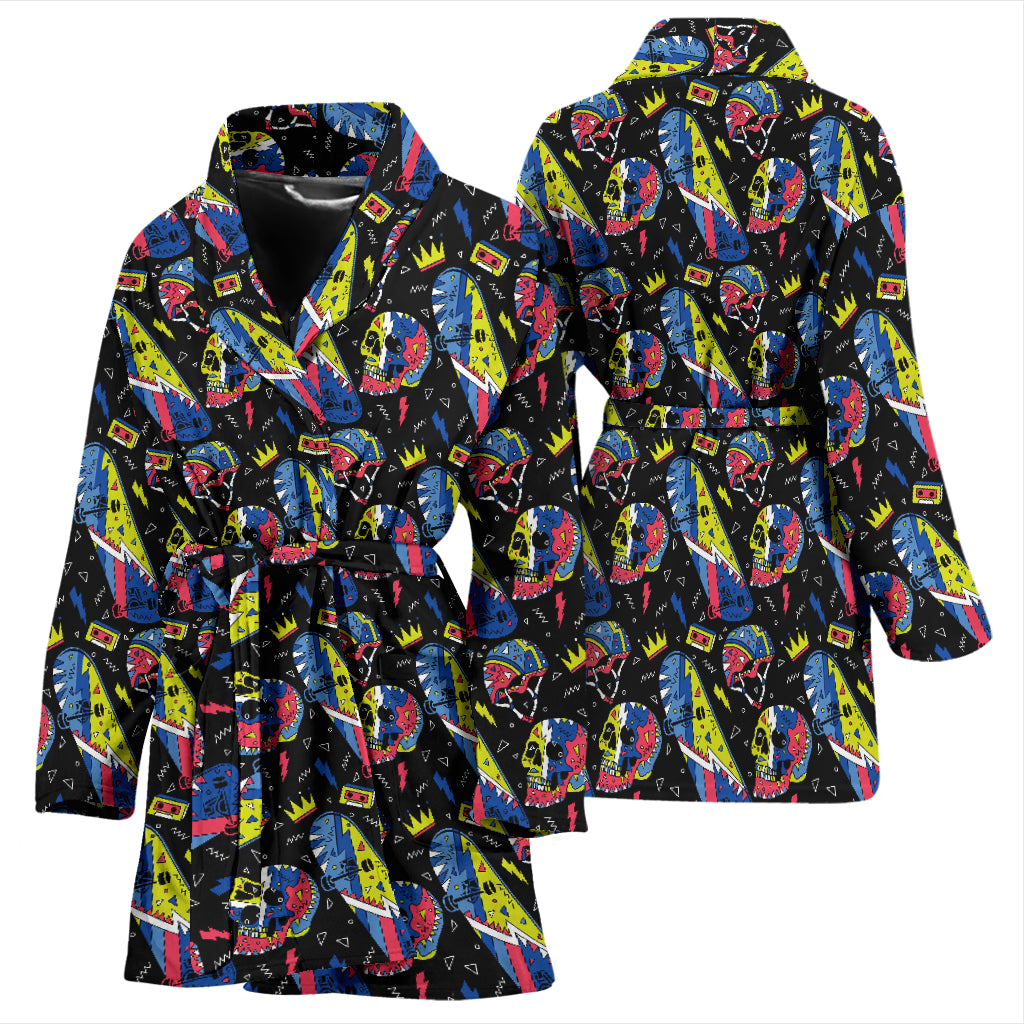 Skateboard Print Design LKS304 Women Bathrobe