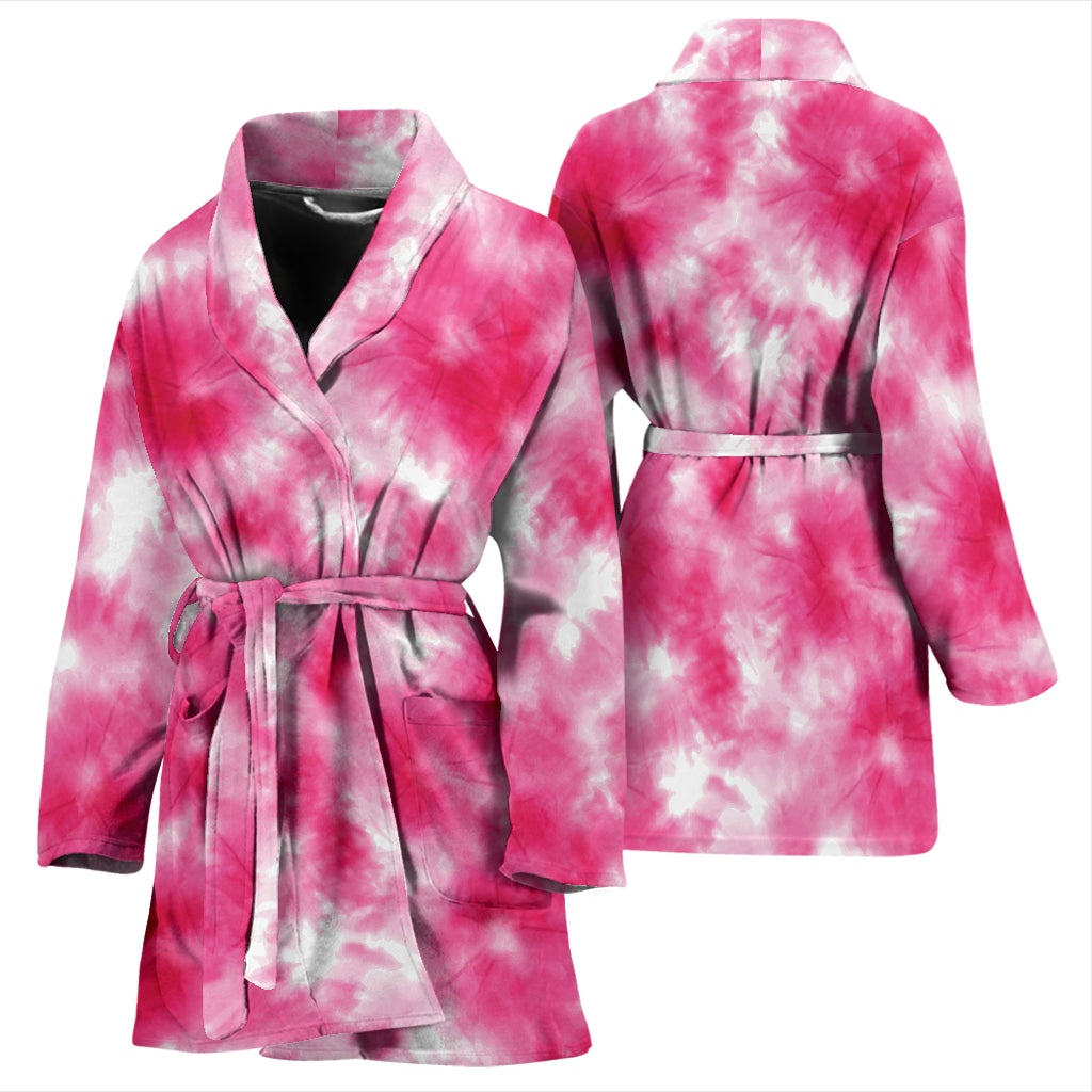 Tie Dye Pink Print Design LKS304 Women Bathrobe