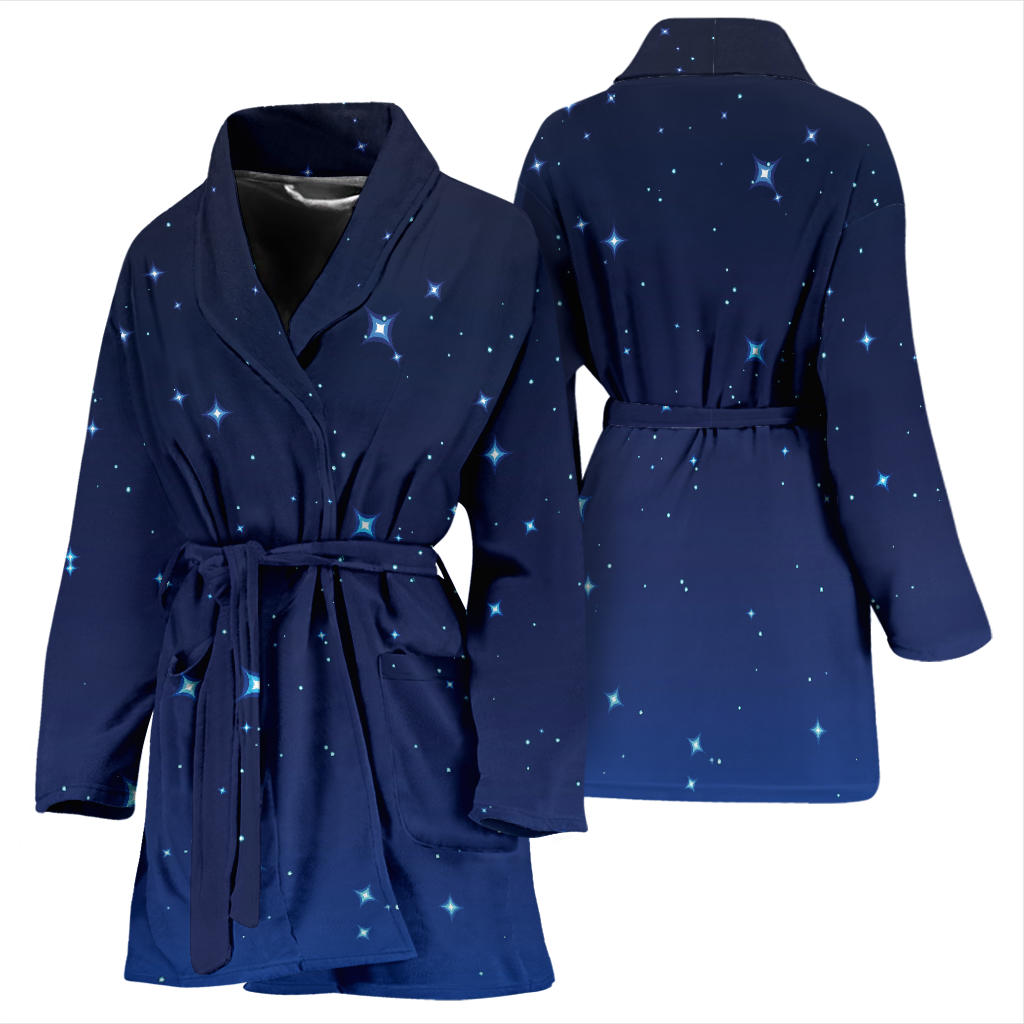 Night sky Pattern Print Design A01 Women Bathrobe