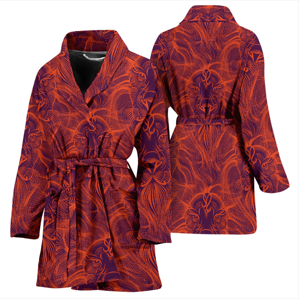 Leo Pattern Print Design 01 Women Bathrobe