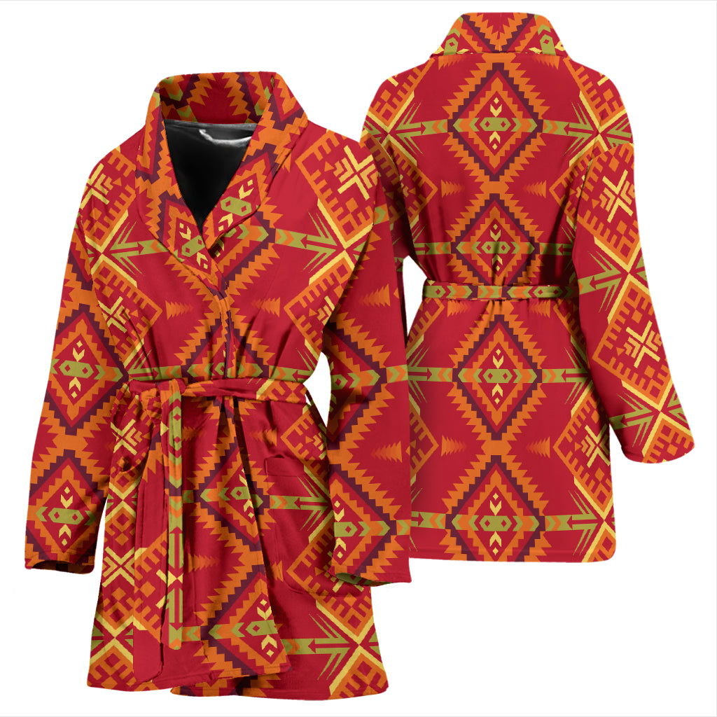 Southwest Pattern Print Design LKS305 Women Bathrobe