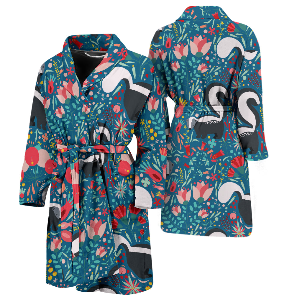 Skunk Print Design LKS302 Men Bathrobe