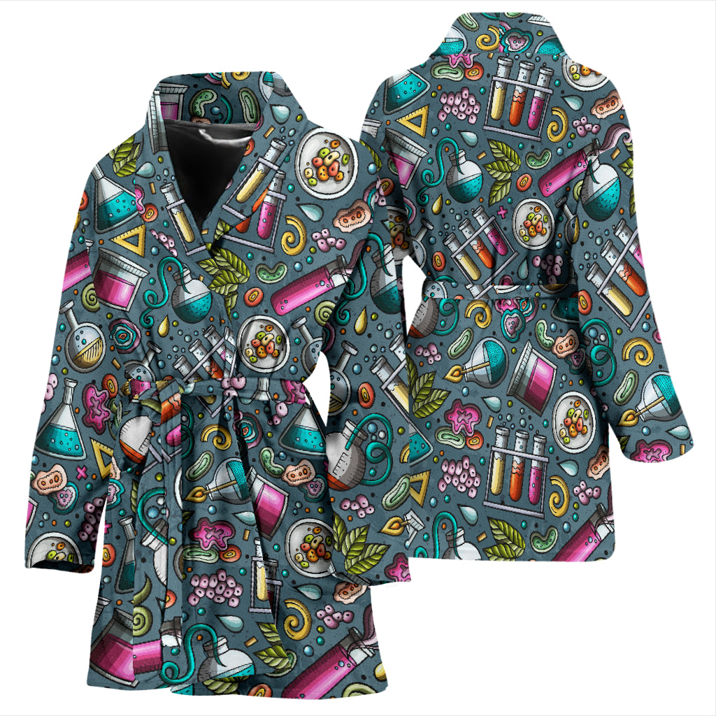 Science Print Design LKS304 Women Bathrobe