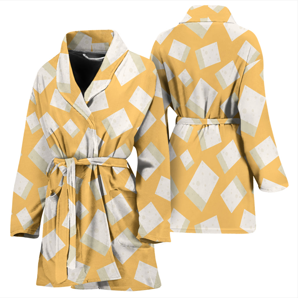 Tofu Print Design LKS302 Women Bathrobe