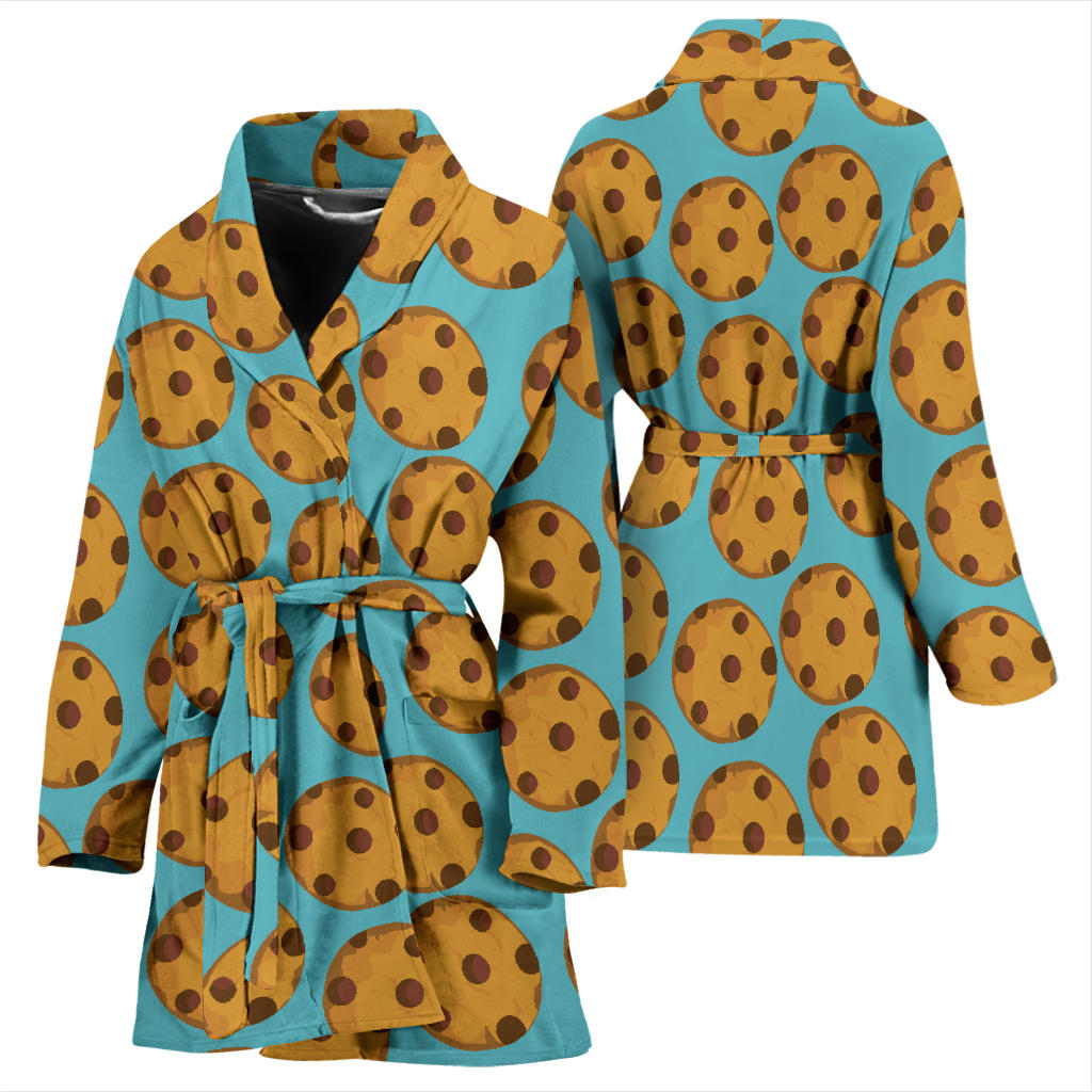 Cookie Pattern Print Design 01 Women Bathrobe