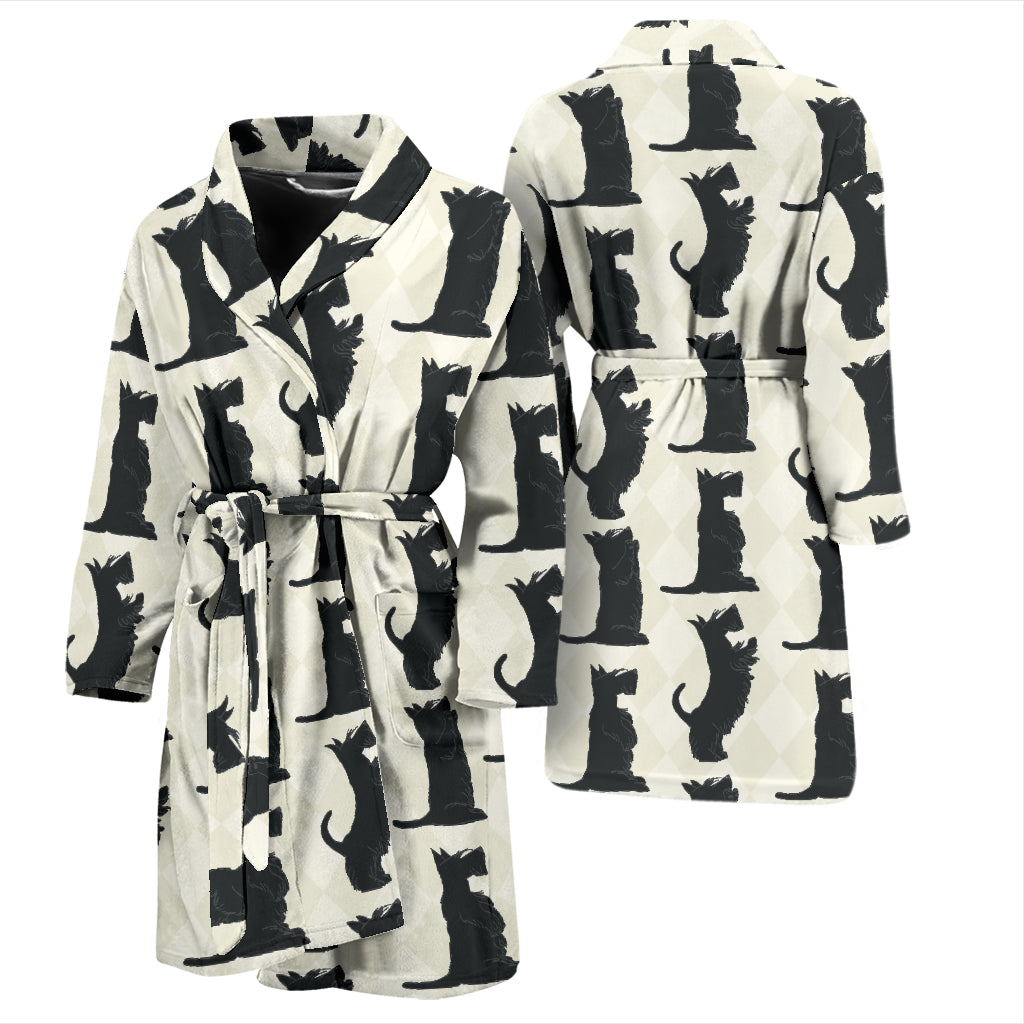 Scottish Terriers Print Design LKS309 Men Bathrobe