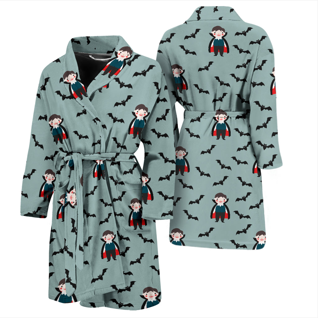 Vampire Print Design LKS304 Men Bathrobe