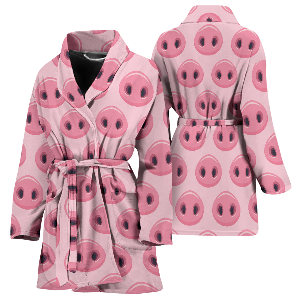 Pig Print Design LKS401 Women Bathrobe