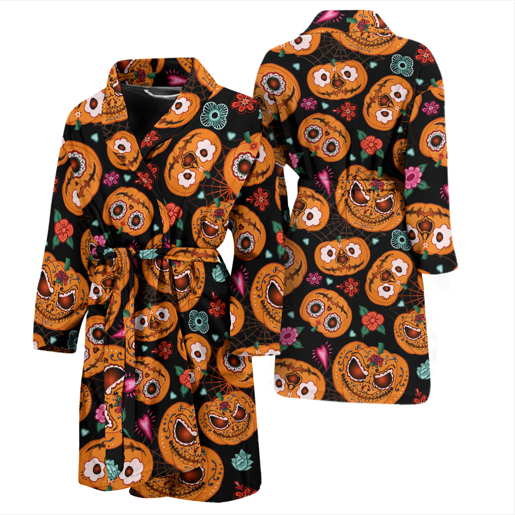 Halloween Print Design LKS402 Men Bathrobe