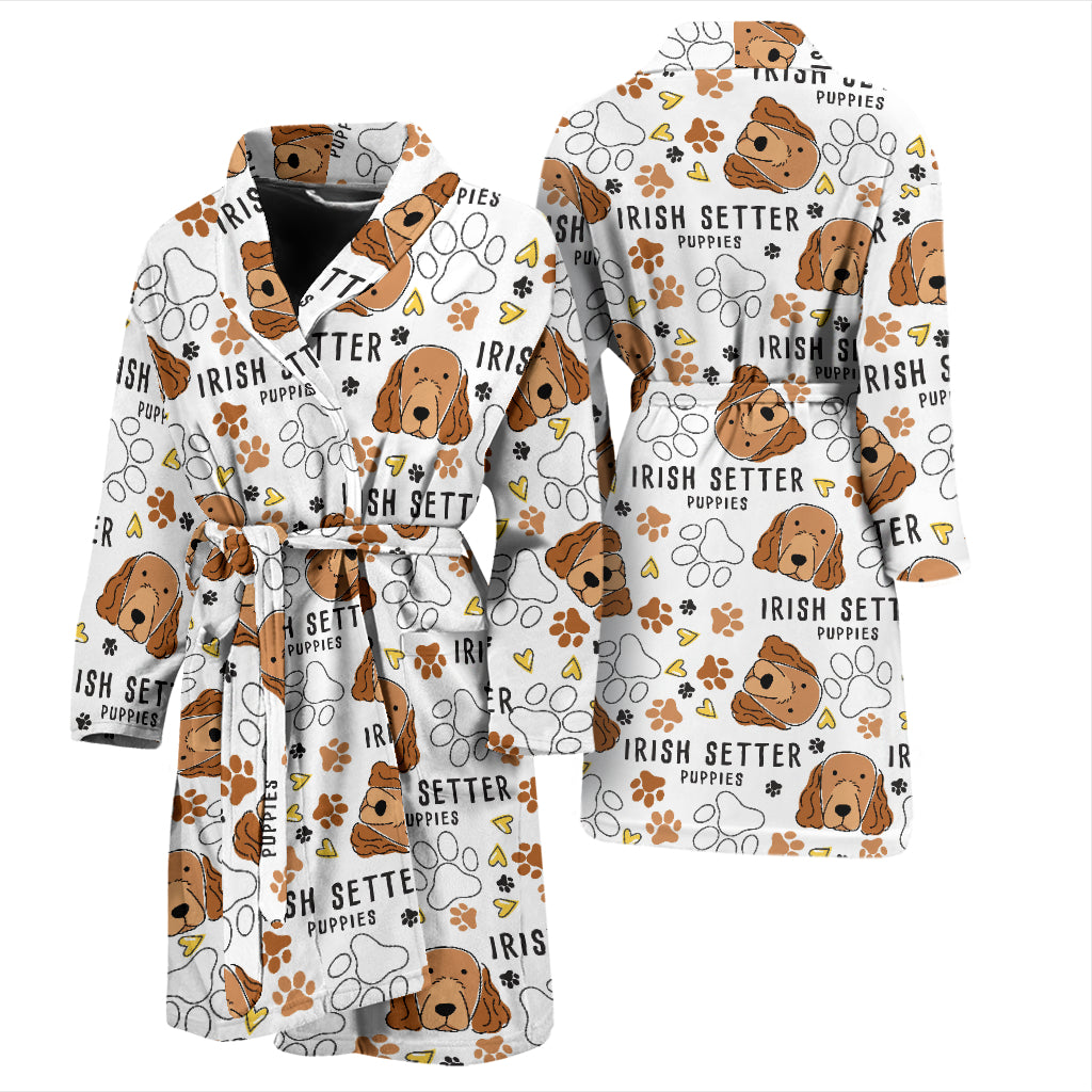 Setters Irish Print Design LKS301 Men Bathrobe