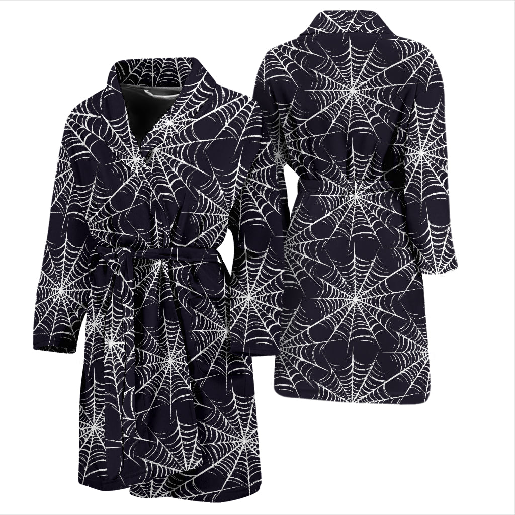Spider Web Print Design LKS303 Men Bathrobe