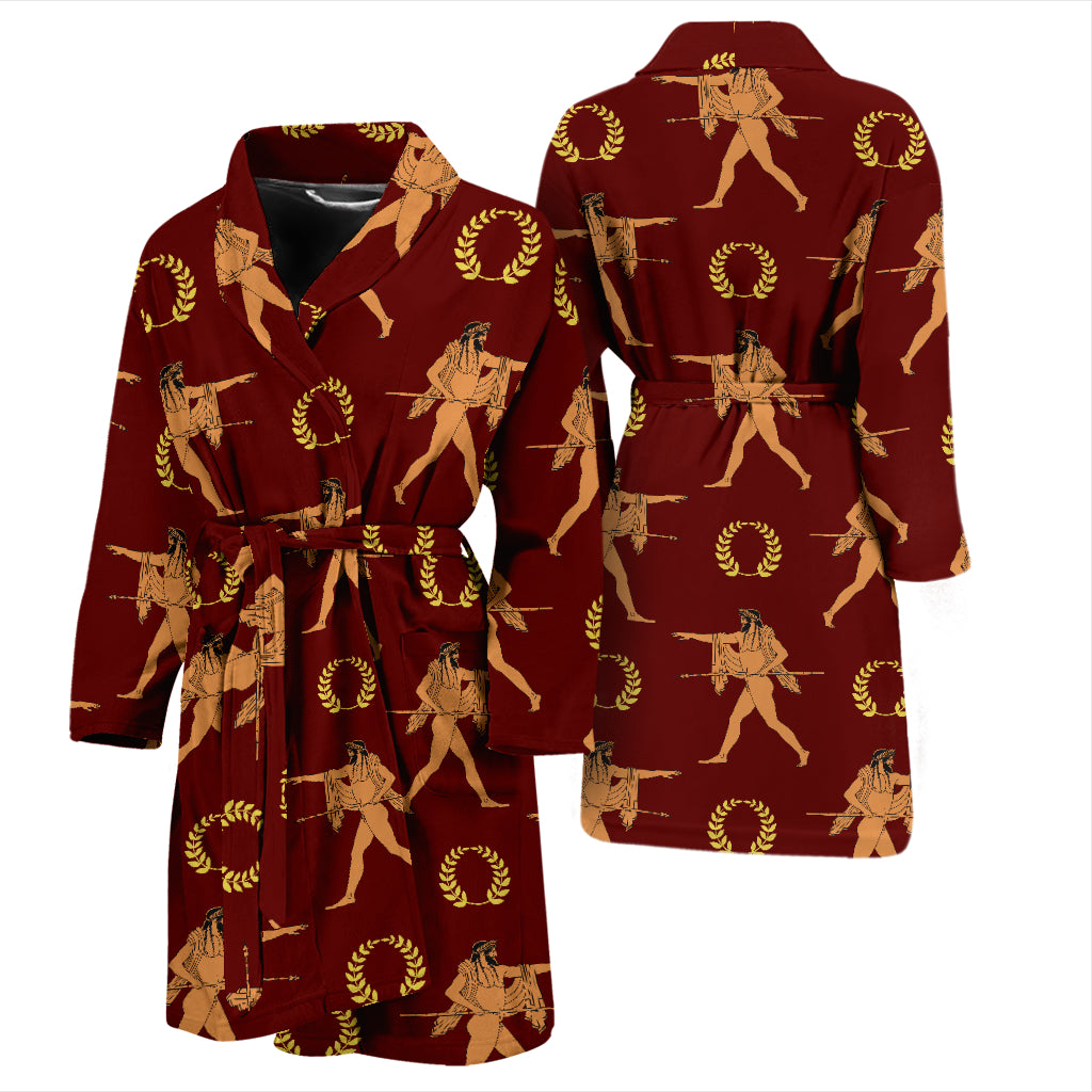 Ancient Greek Print Design LKS307 Men Bathrobe