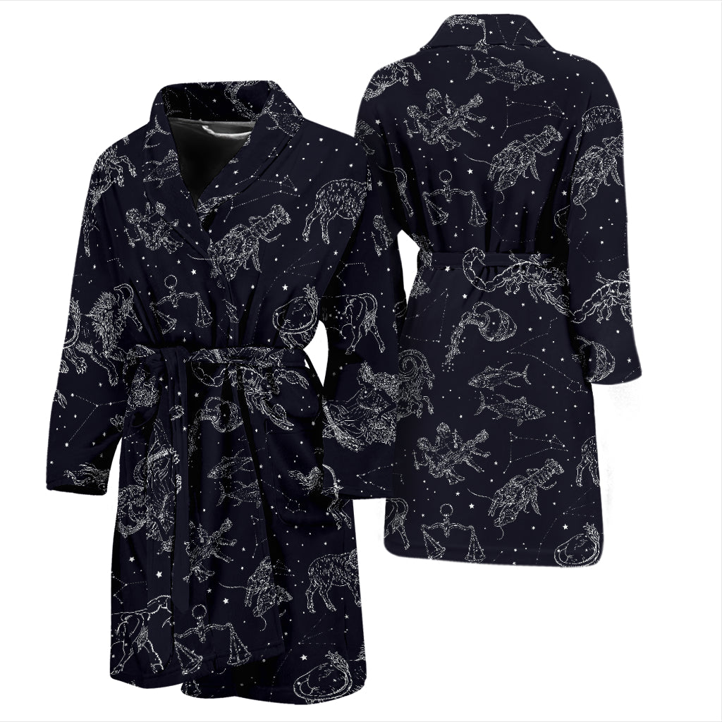 Zodiac Print Design LKS304 Men Bathrobe