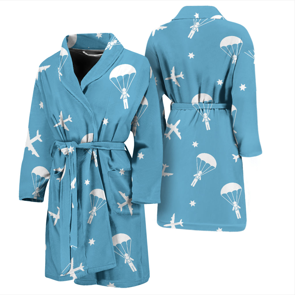 Skydiver Print Design LKS303 Men Bathrobe
