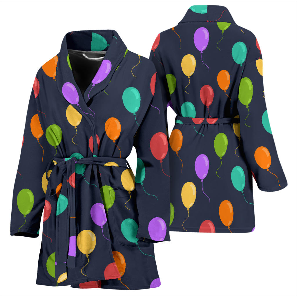Ballon Colorful Pattern Print Design 03 Women Bathrobe