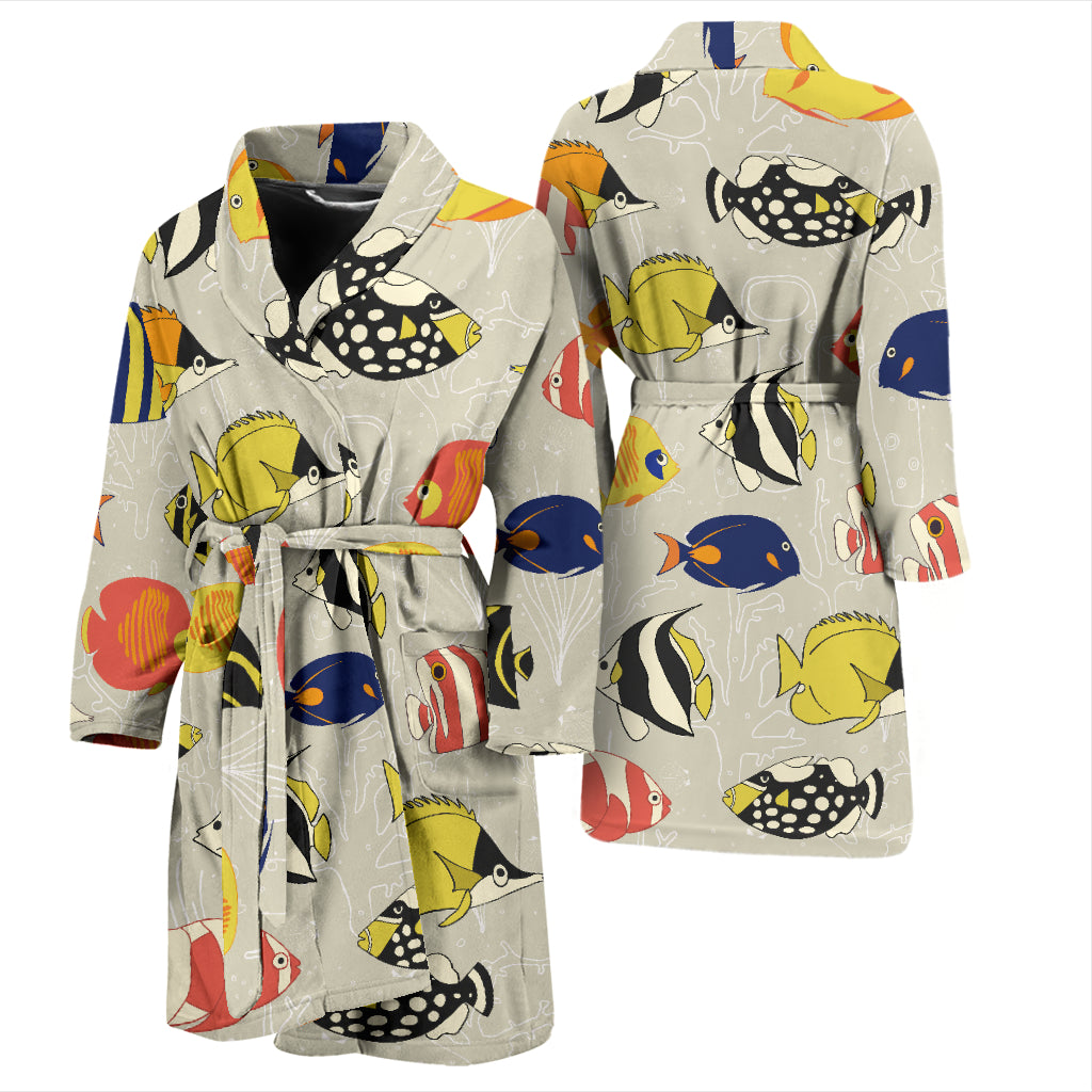 Angelfish Print Design LKS401 Men Bathrobe