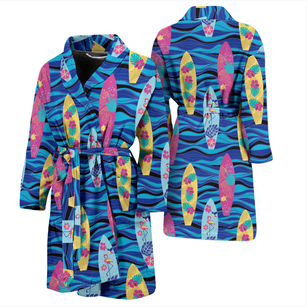 Surfboard Print Design LKS304 Men Bathrobe