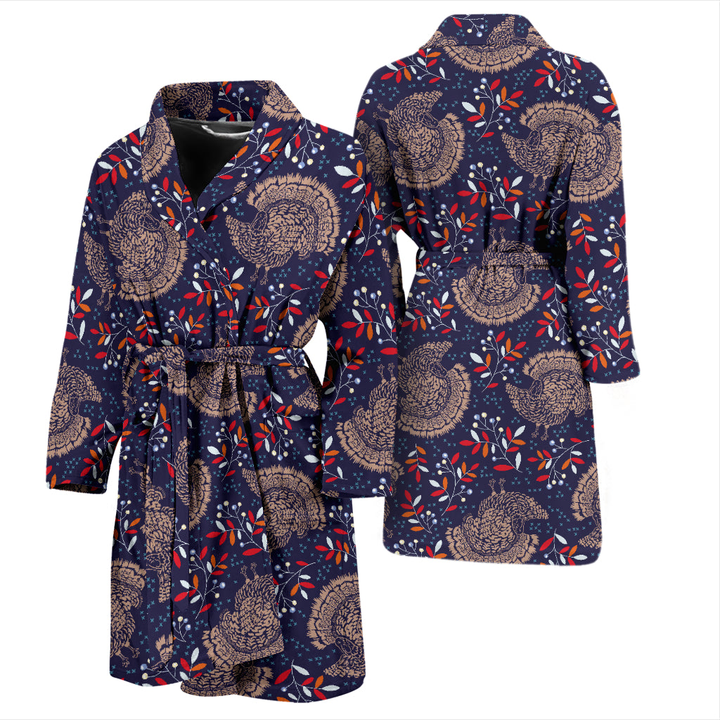 Turkey Print Design LKS401 Men Bathrobe