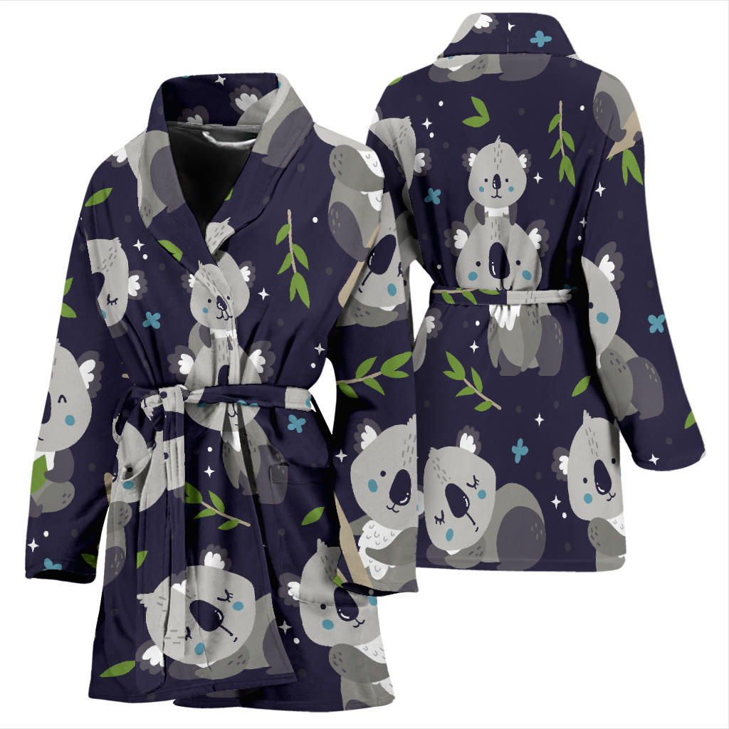Koala Pattern Print Design 04 Women Bathrobe