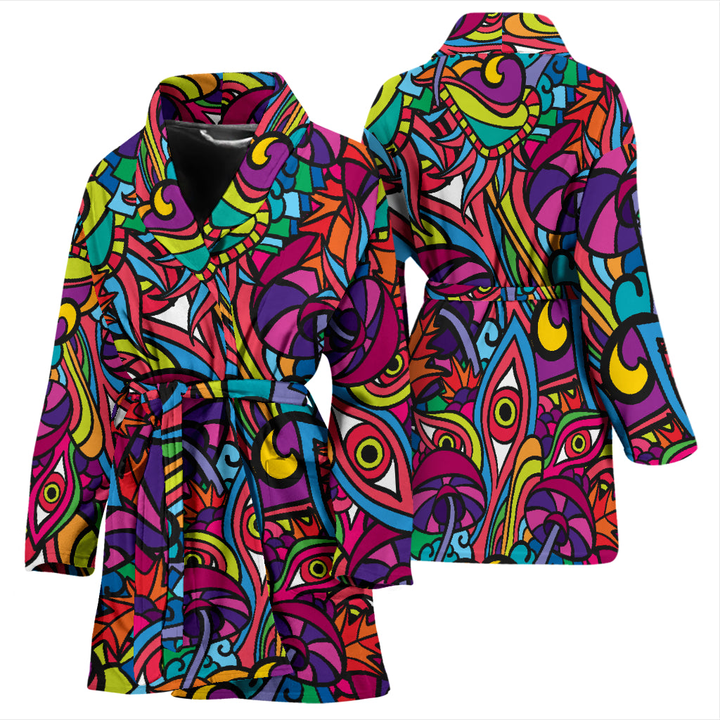 Trippy Print Design LKS302 Women Bathrobe