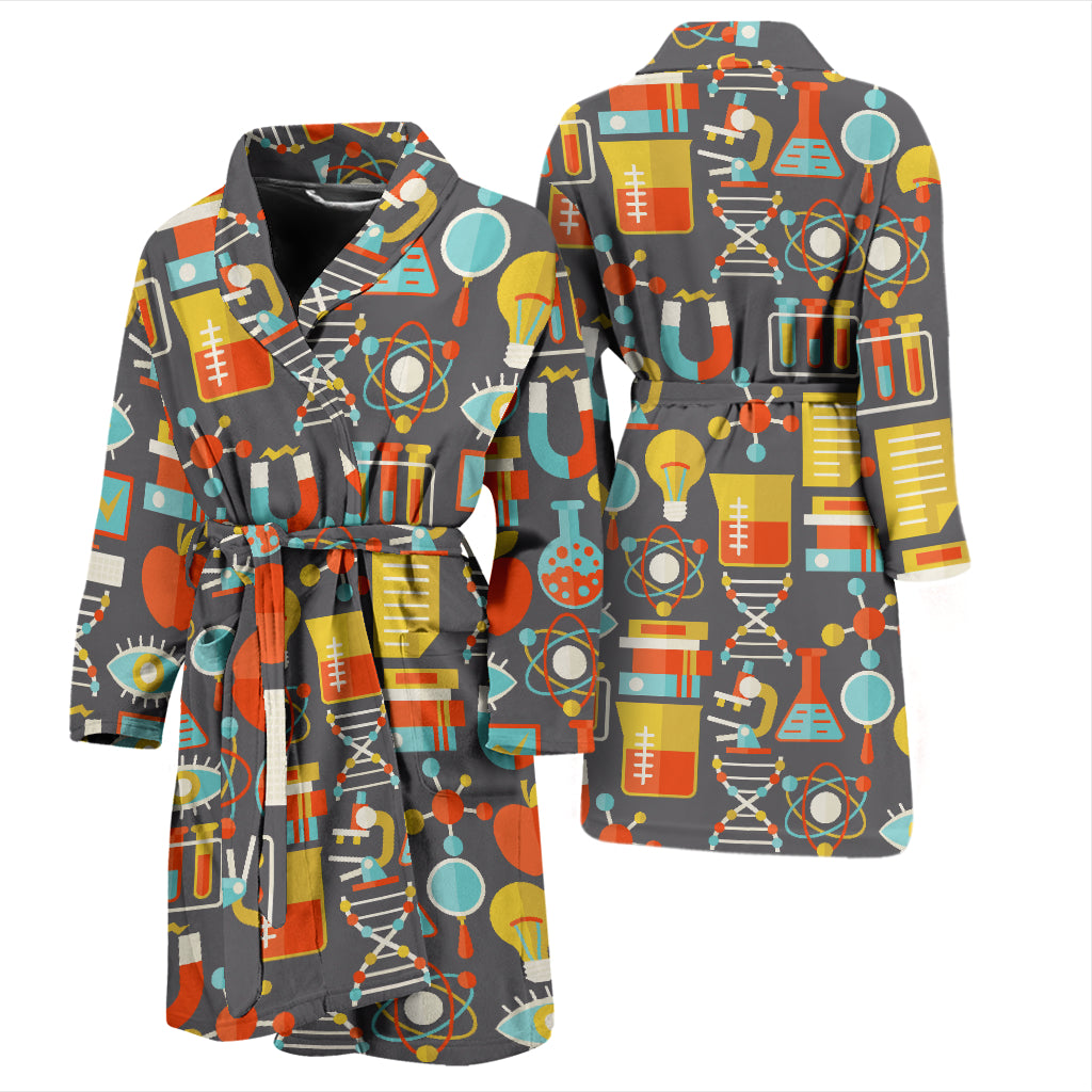 Science Print Design LKS302 Men Bathrobe