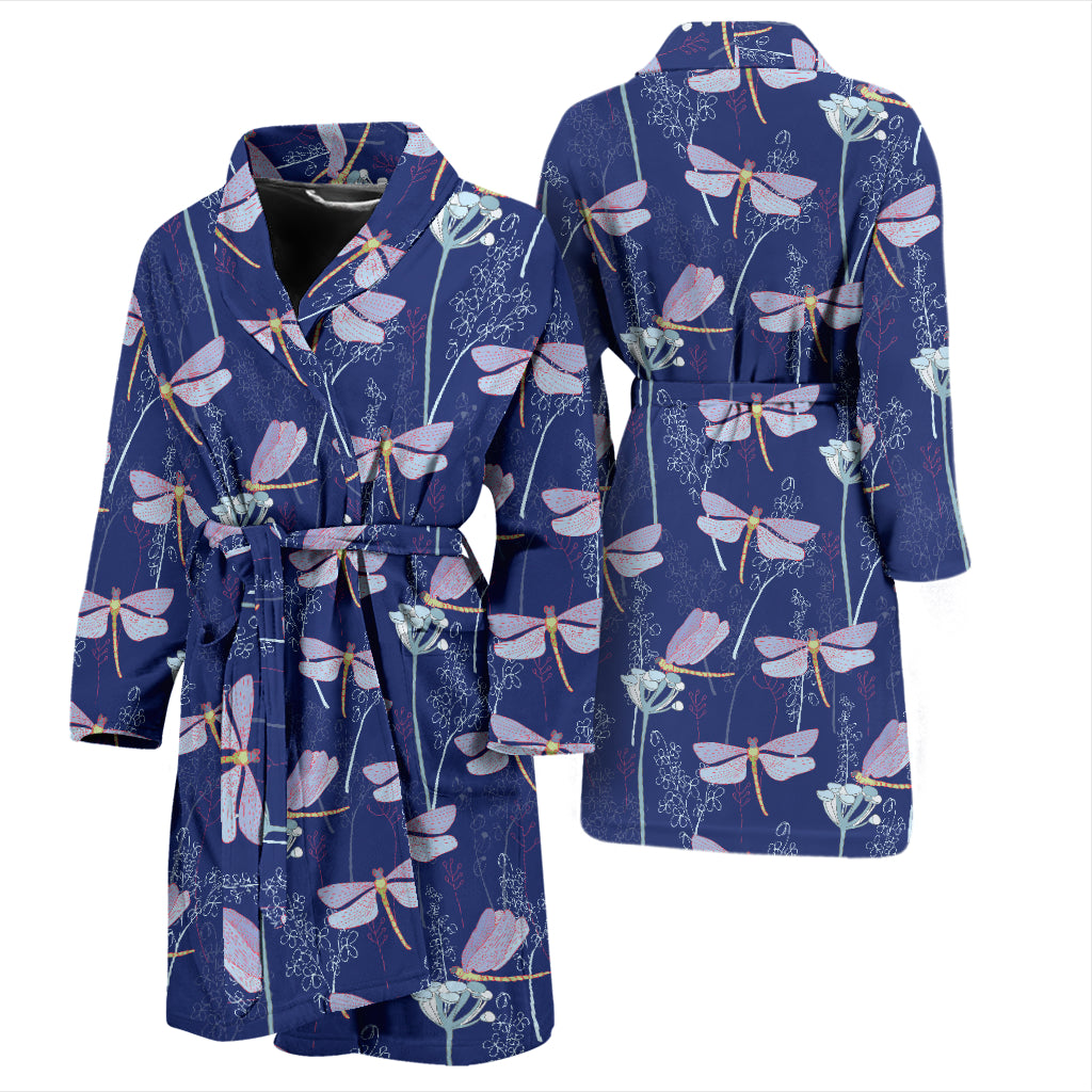 Dragonfly Print Design LKS401 Men Bathrobe