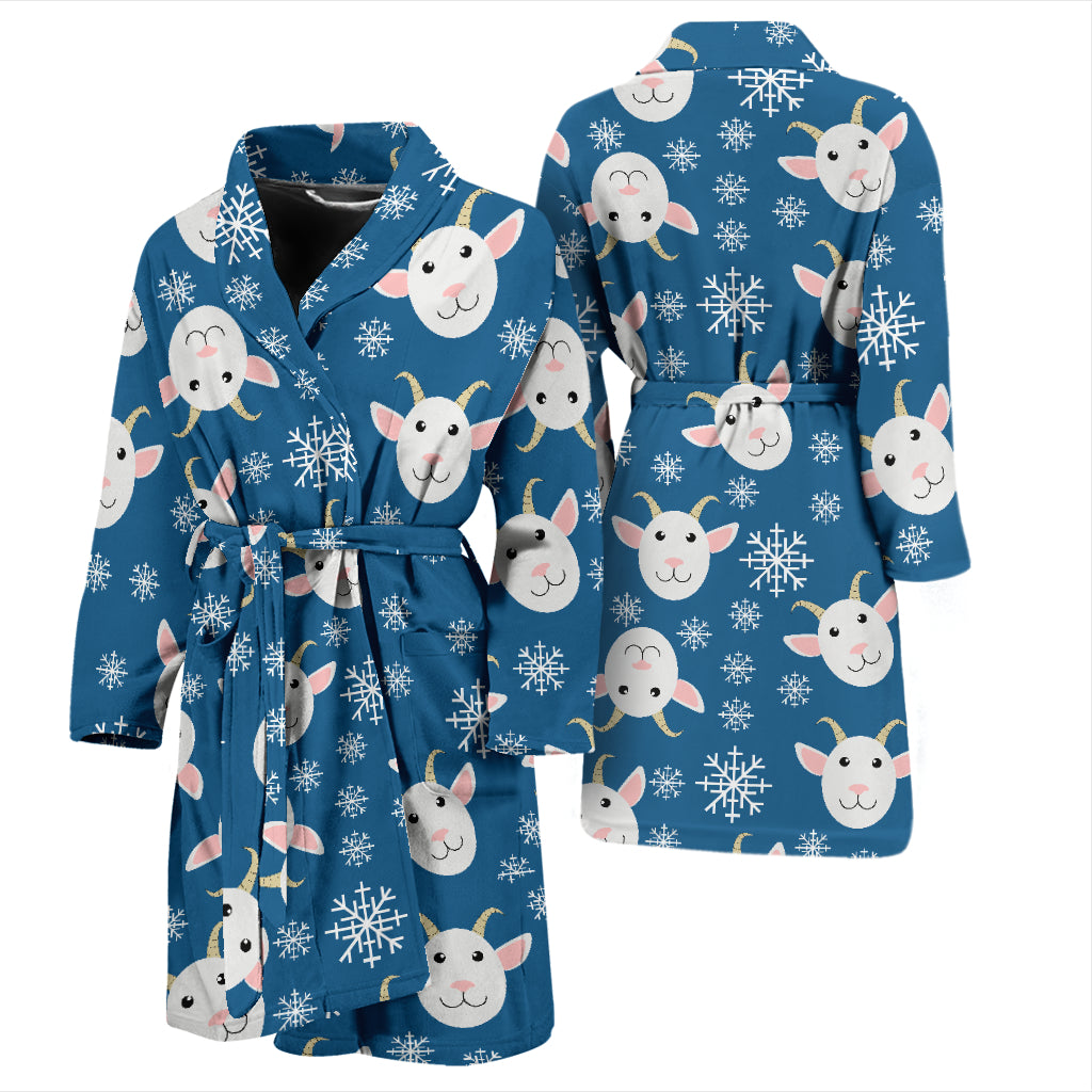 Goat Print Design LKS402 Men Bathrobe