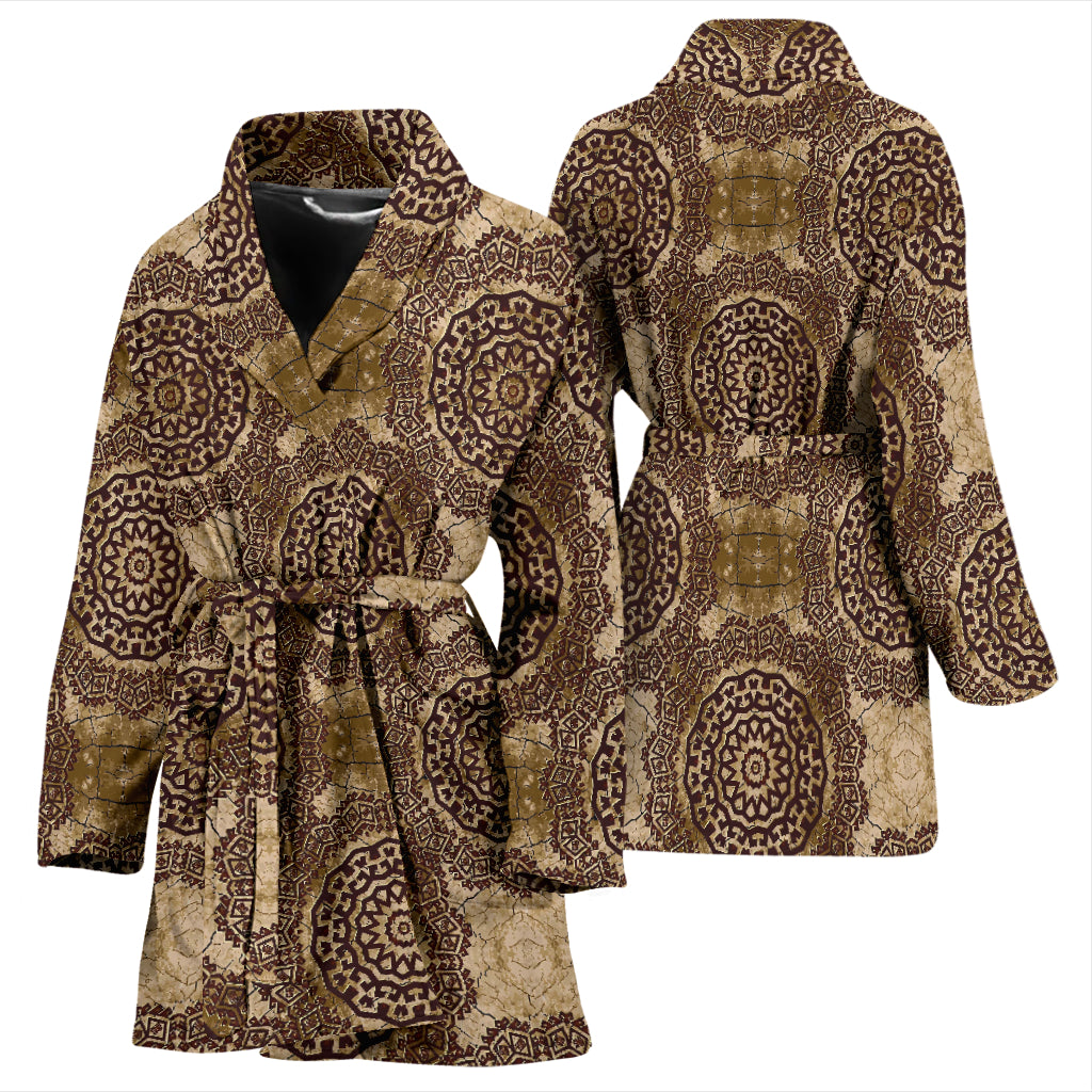 Ancient Greek Symbol Print Design LKS309 Women Bathrobe