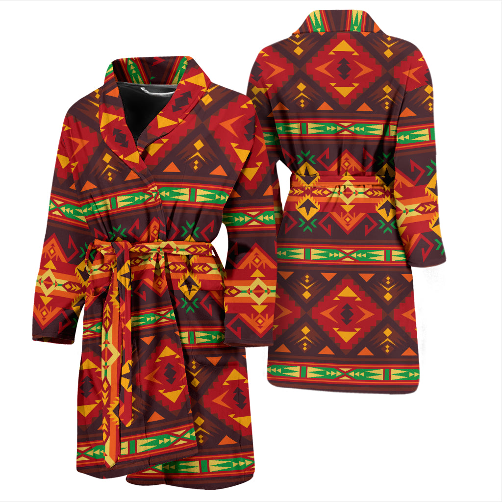 Southwest Pattern Print Design LKS309 Men Bathrobe