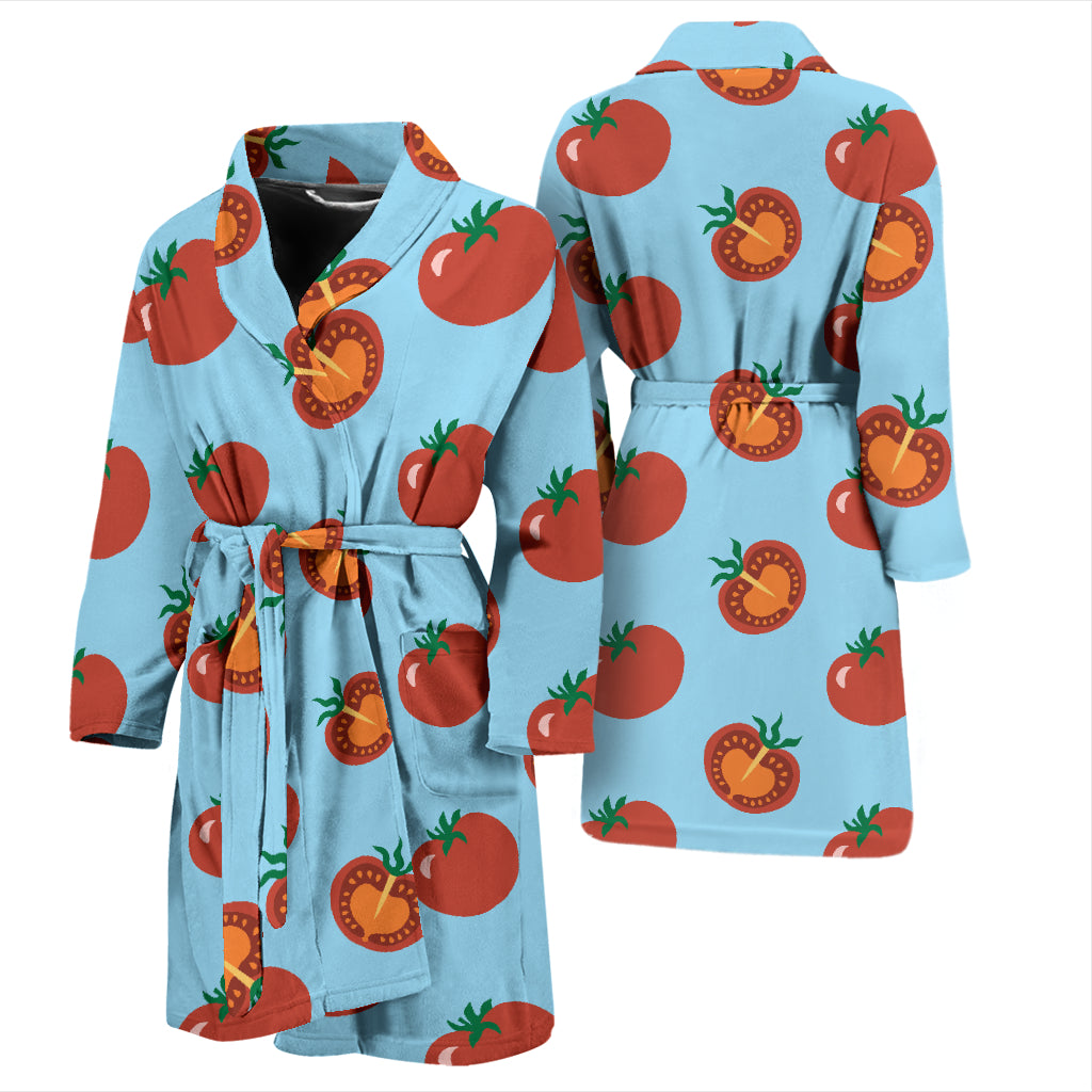 Tomato Print Design LKS304 Men Bathrobe