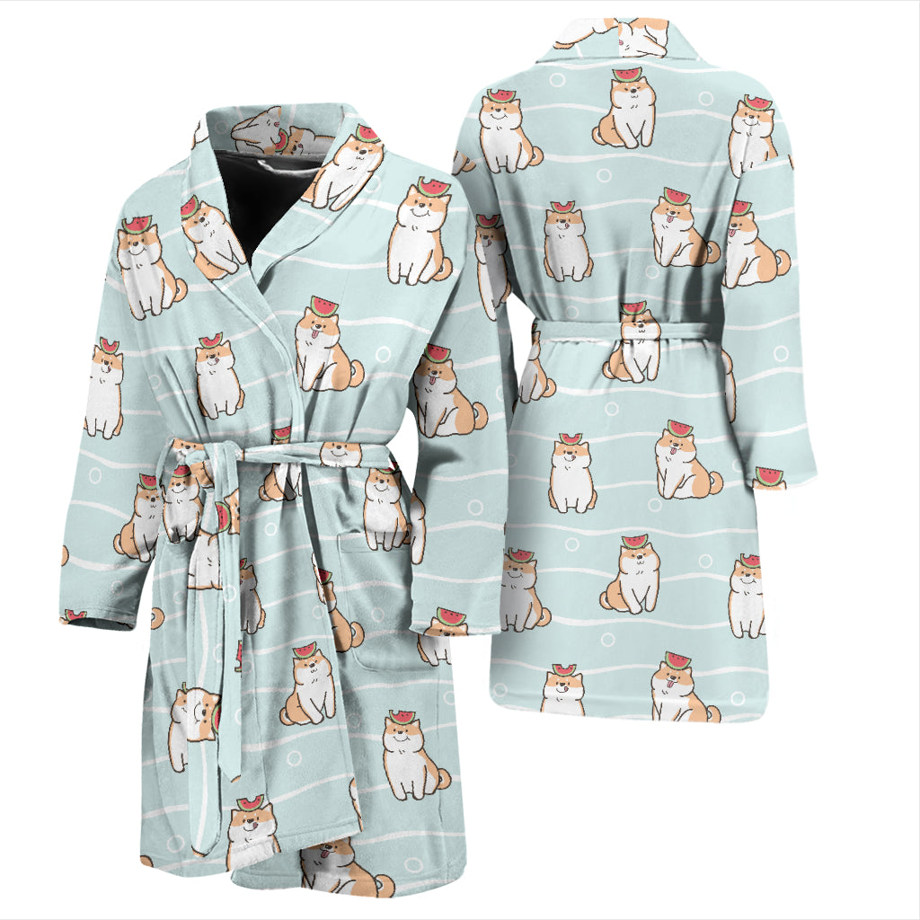 Shiba Inu Print Design LKS3011 Men Bathrobe