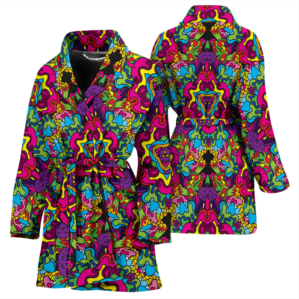 Trippy Print Design LKS303 Women Bathrobe