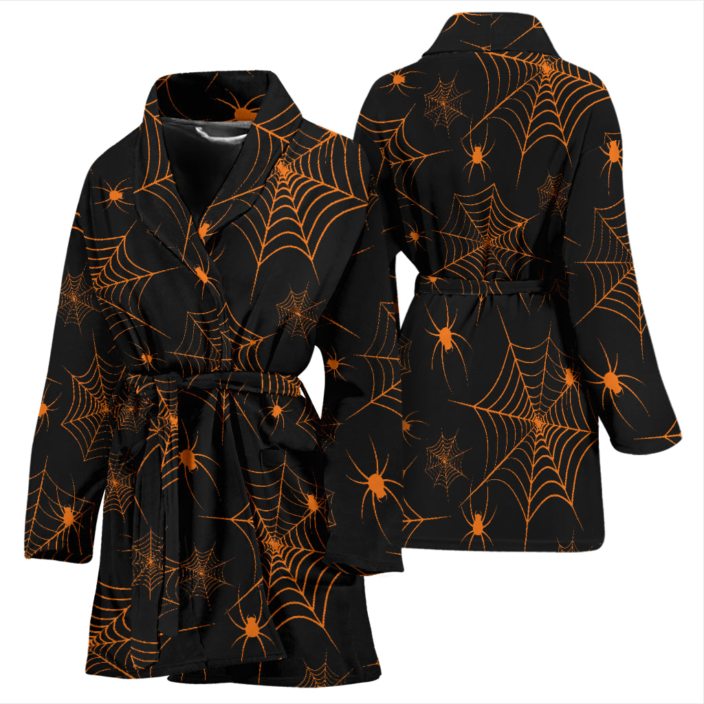Spider Web Print Design LKS306 Women Bathrobe