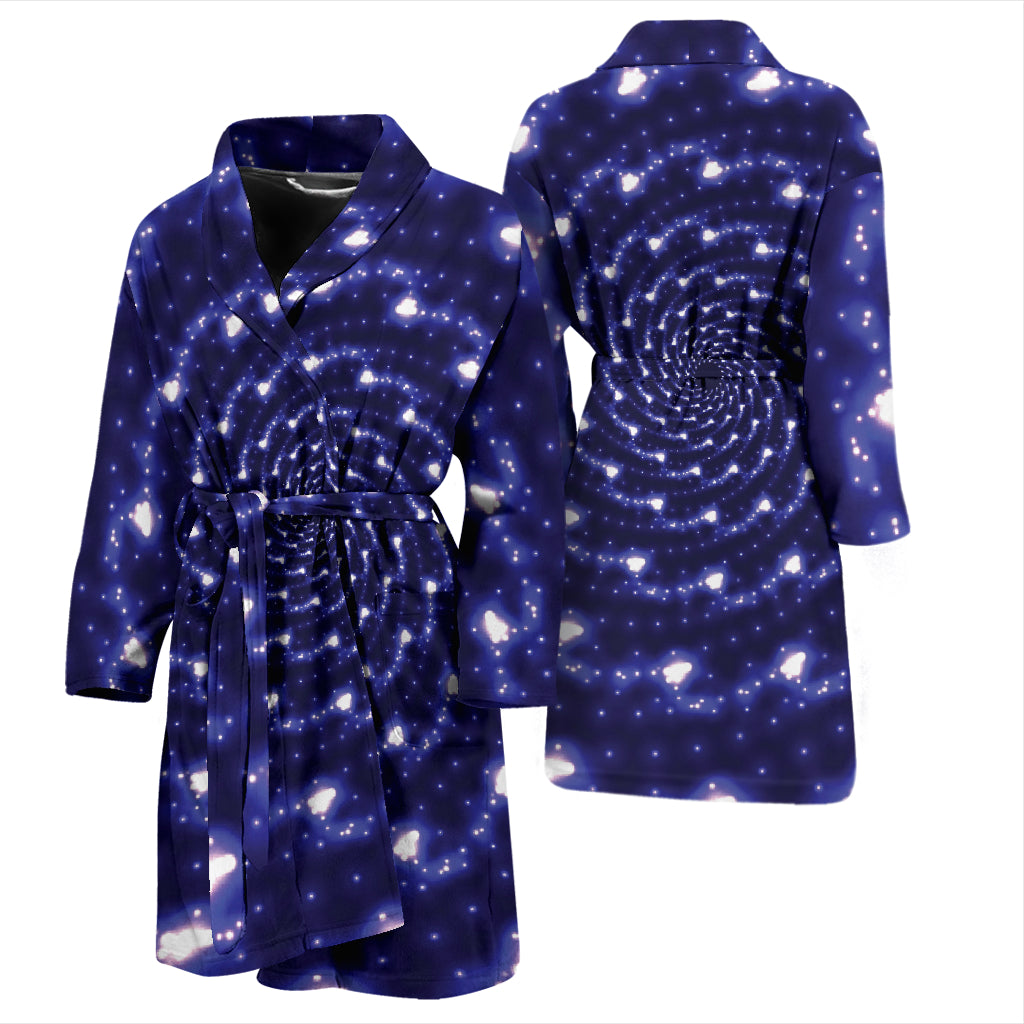 Vortex Print Design LKS305 Men Bathrobe