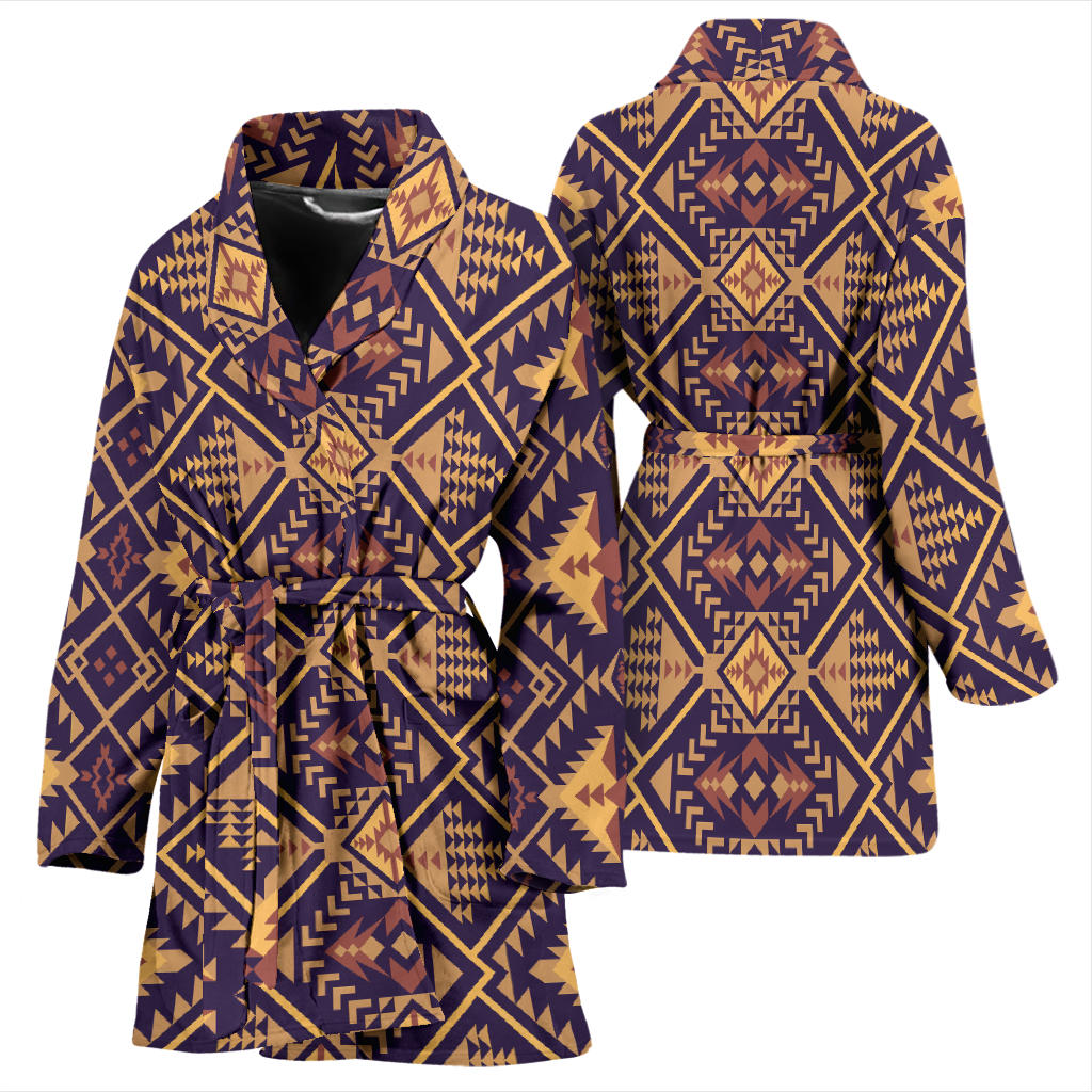 Aztec Pattern Print Design 09 Women Bathrobe