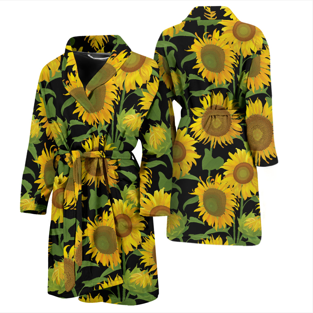 Sunflower Print Design LKS302 Men Bathrobe