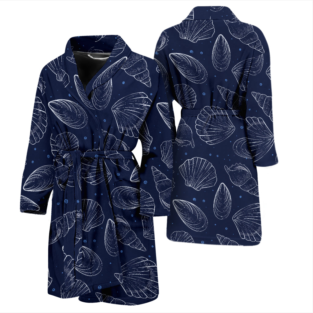Seashell Print Design LKS3011 Men Bathrobe