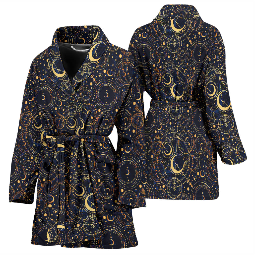 Celestial Pattern Print Design 04 Women Bathrobe