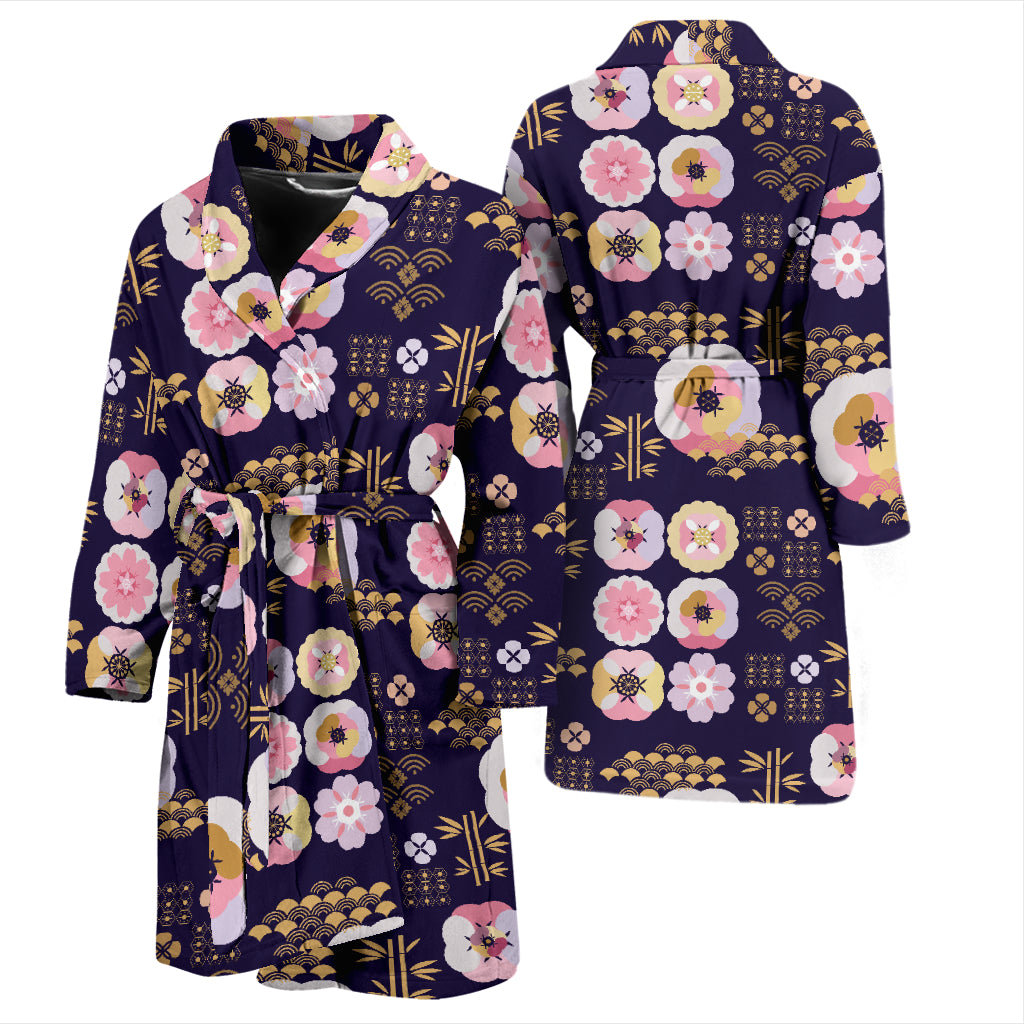 Sakura Japan Style Print Design LKS302 Men Bathrobe