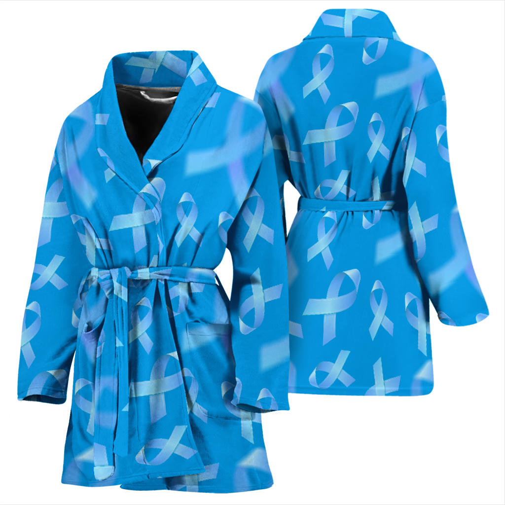 Prostate cancer Pattern Print Design A01 Women Bathrobe