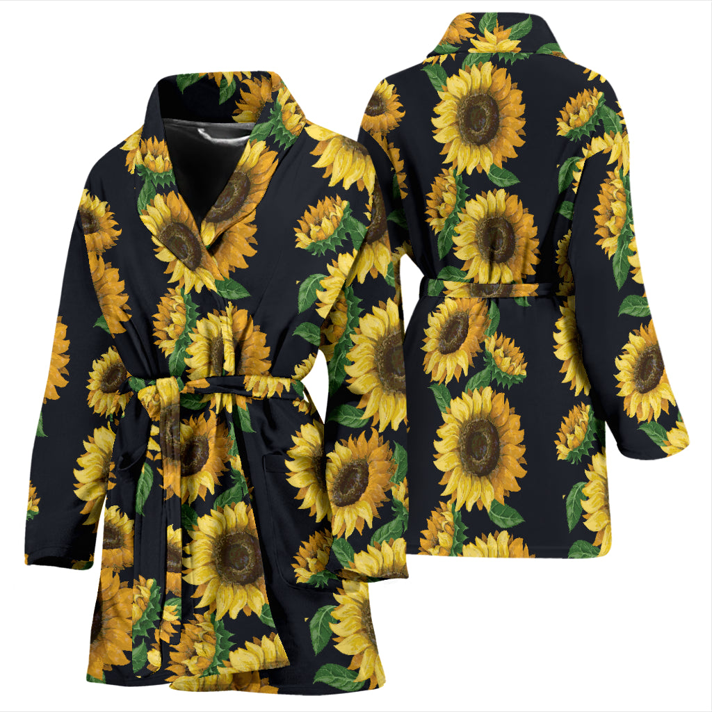 Sunflower Print Design LKS306 Women Bathrobe
