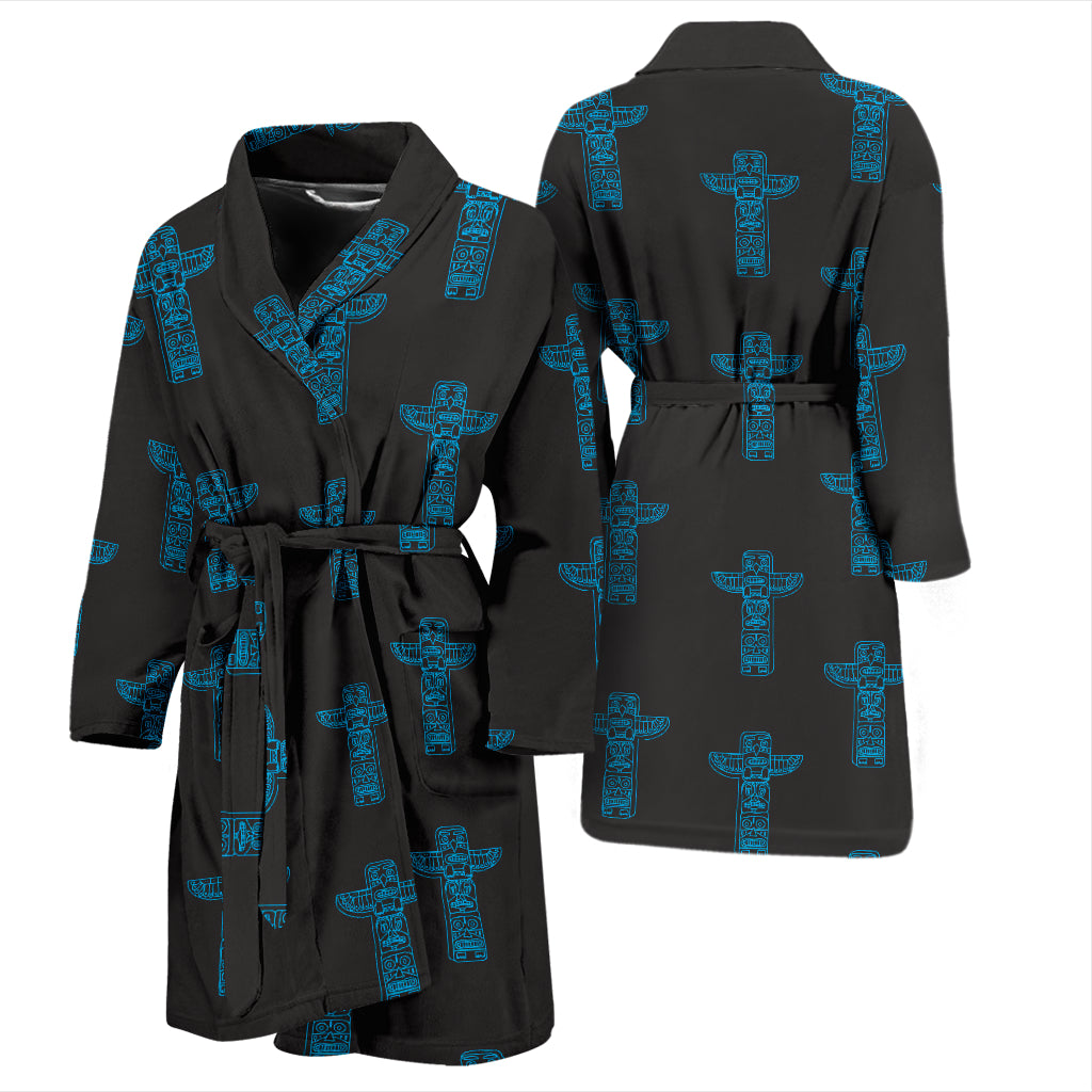 Totem Print Design LKS304 Men Bathrobe