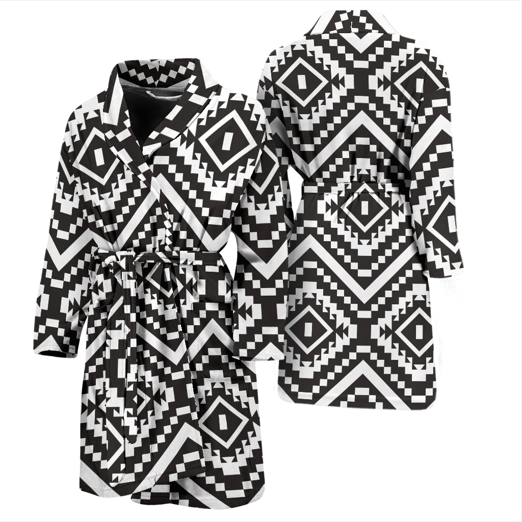 Tribal Pattern Print Design LKS303 Men Bathrobe