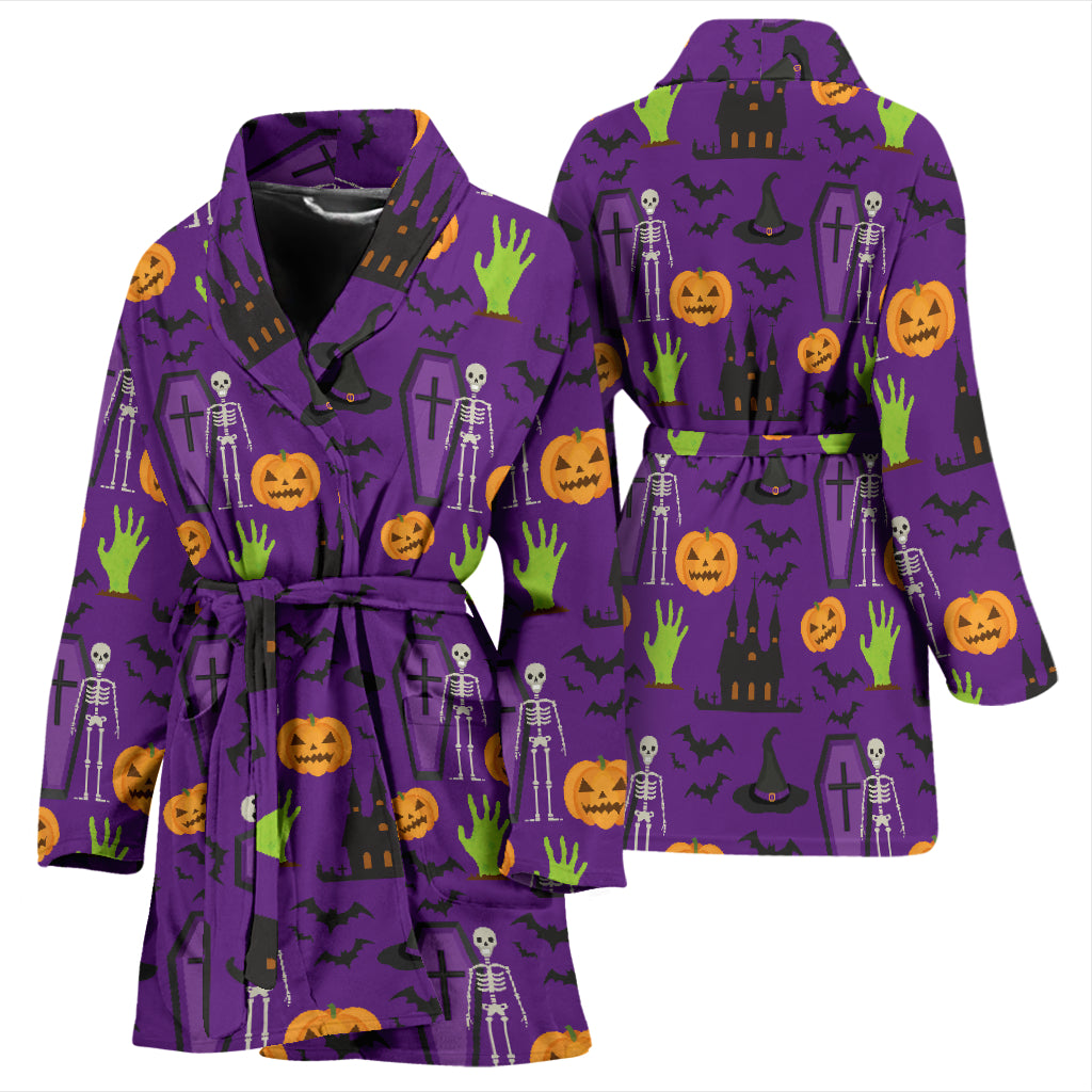 Halloween Print Design LKS403 Women Bathrobe