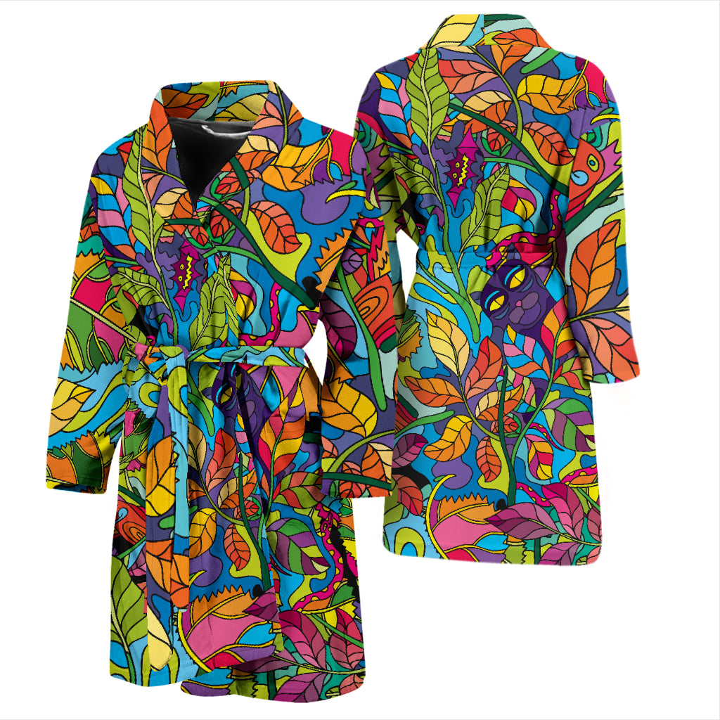 Trippy Print Design LKS301 Men Bathrobe