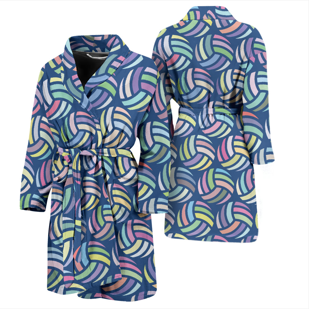 Volleyball Print Design LKS301 Men Bathrobe