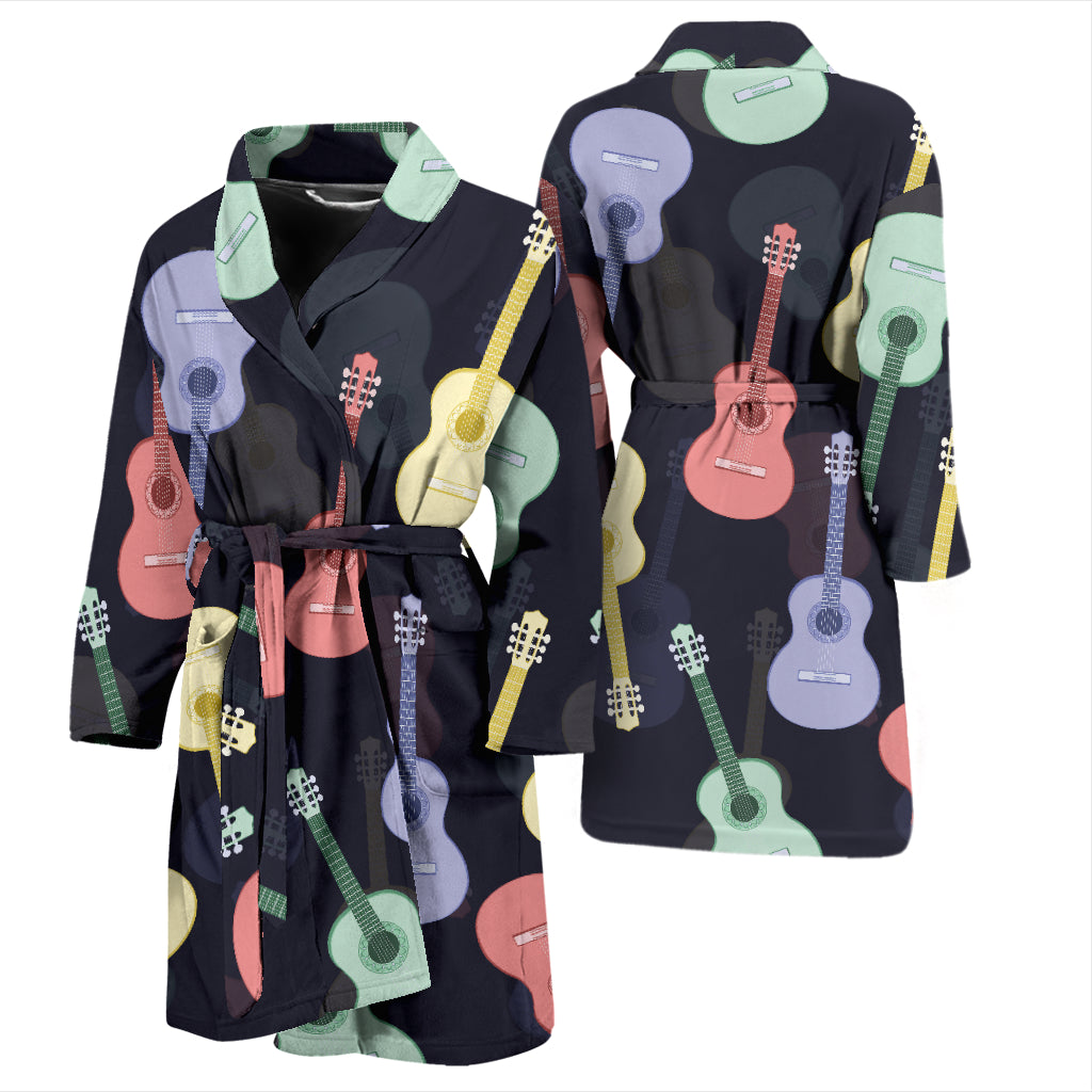 Acoustic Guitar Print Design LKS401 Men Bathrobe
