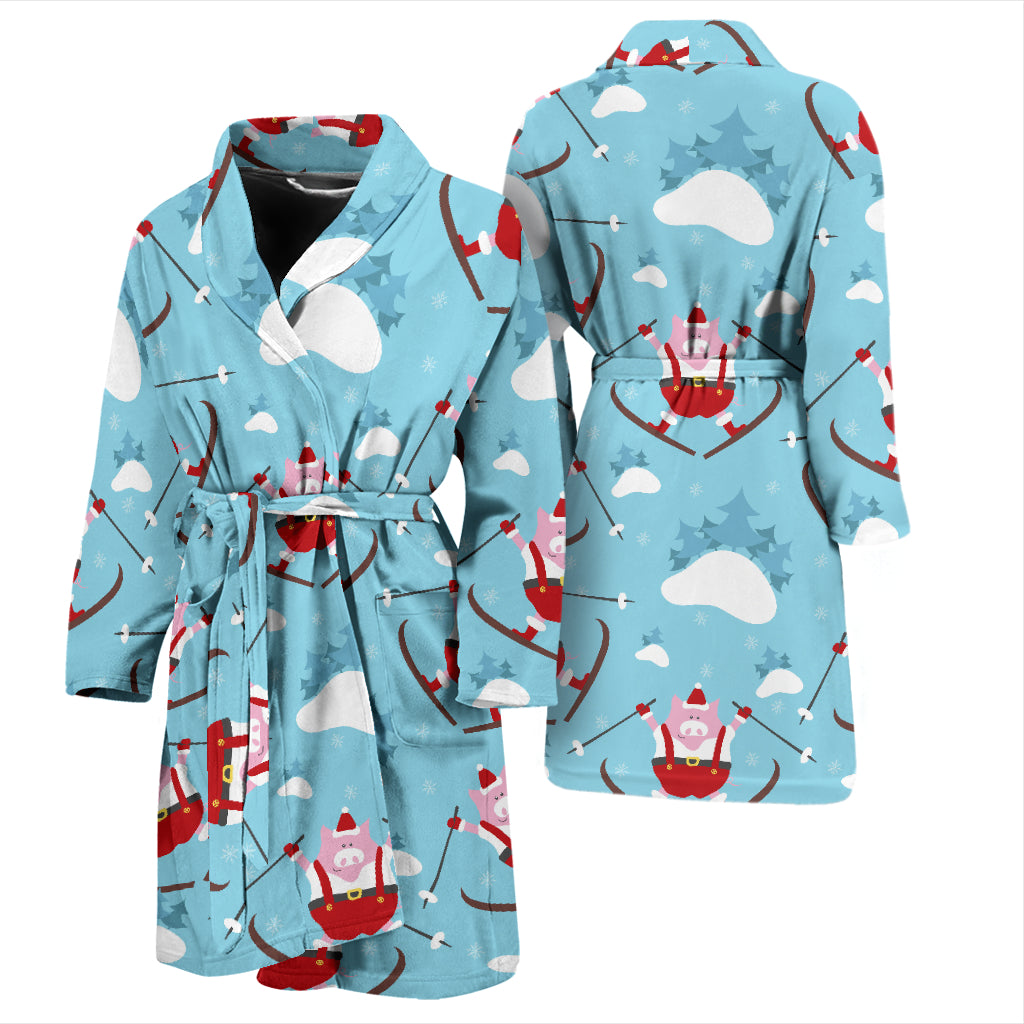 Ski Print Design LKS309 Men Bathrobe